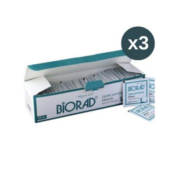 Biorad Derm Antiseptik Mendil 100lü 3 Adet