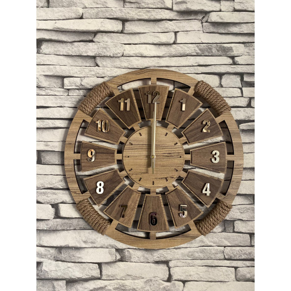 Lavinta54 Kişiye Özel Ahşap Duvar Saati 50 cm - 2