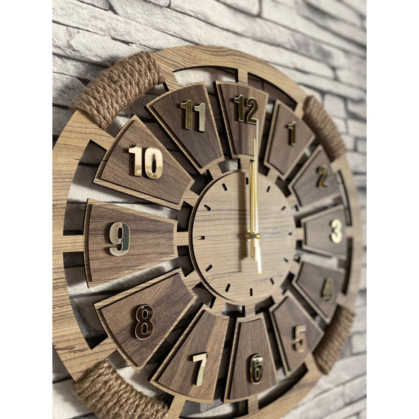 Lavinta54 Kişiye Özel Ahşap Duvar Saati 50 cm - 3