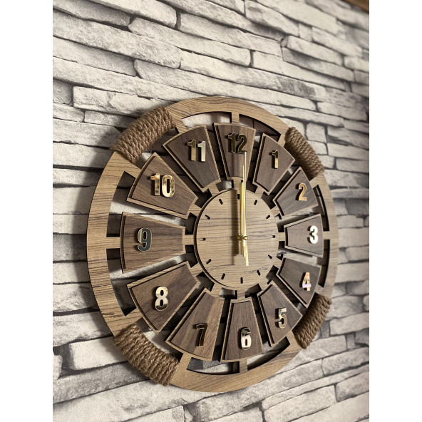 Lavinta54 Kişiye Özel Ahşap Duvar Saati 40 cm - 2