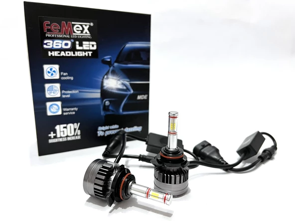 FEMEX 360 CSP SUPERİOR 4 YÖNLÜ CHİPSET HIR 9012 LED XENON LED HEADLİGHT