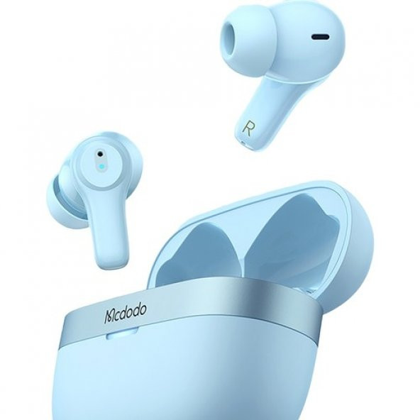 Mcdodo HP-8042 Suya Dayanıklı Tws Bluetooth 5.1 Dokunmatik Kablosuz Kulaklık - Mavi - 4