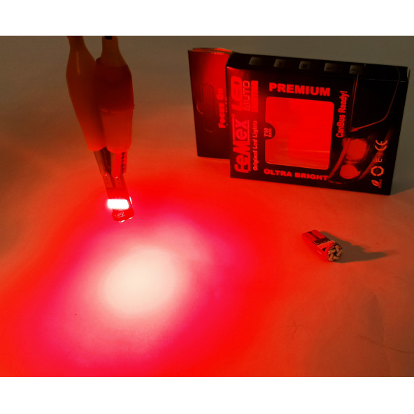 FEMEX Premium 15smd Mini T10 Led Ampul Parlak Kırmızı