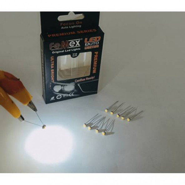 FEMEX Premium T5 T4 10lu İnce Bacaklı Kıl Led Mini Led Ampul Parlak Beyaz