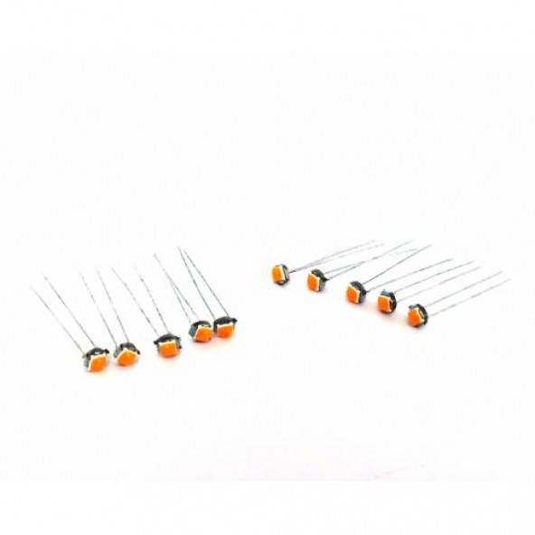 FEMEX Premium T5 T4 10lu İnce Bacaklı Kıl Led Mini Led Ampul Parlak Turuncu - 2
