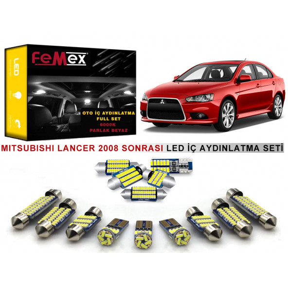 Mitsubishi Lancer LED İç Aydınlatma Ampul Seti FEMEX Parlak Beyaz