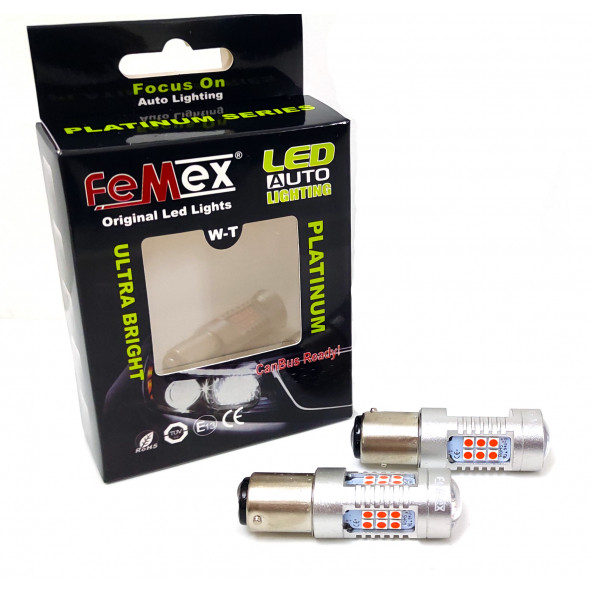 Volkswagen Polo 6R 6C Stop Aydınlatma Ampulu Led Ampul Kırmızı - Resim 2