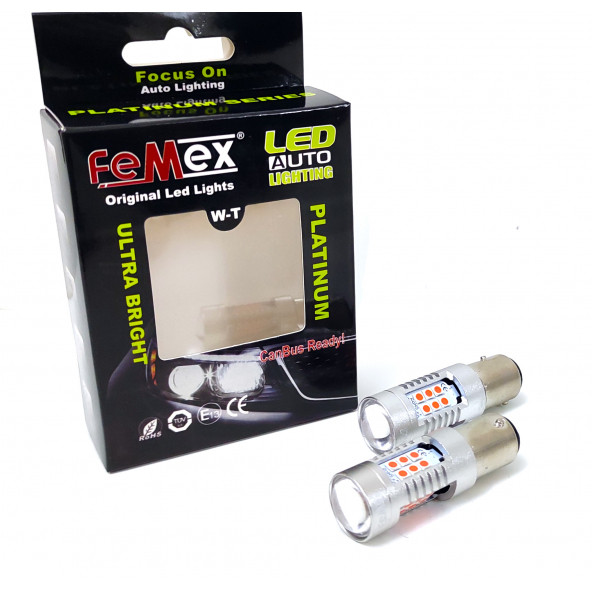 Volkswagen Polo 6R 6C Stop Aydınlatma Ampulu Led Ampul Kırmızı - Resim 3