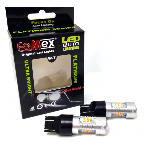 FEMEX Platinum T20 7440/7443 Tek/Çift Duy Uyumlu Turuncu Led Ampul