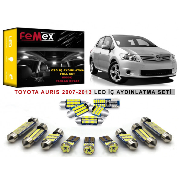 Toyota Auris LED İç Aydınlatma Ampul Seti FEMEX Parlak Beyaz
