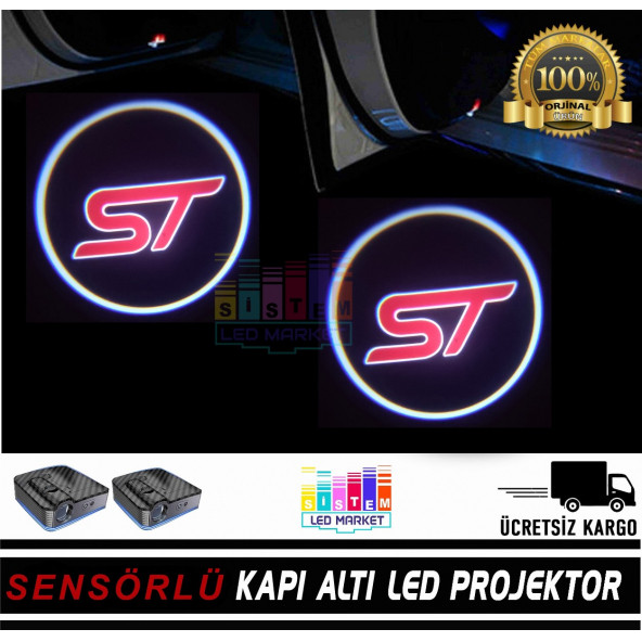 Ford ST Araçlar için Pilli Yapıştırmalı Kapı Altı Led Logo - 3