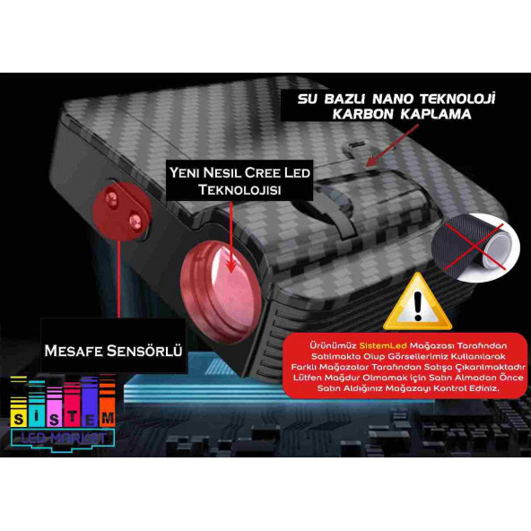 Honda Typer Araçlar İçin Pilli Yapıştırmalı Kapı Altı Led Logo - 2