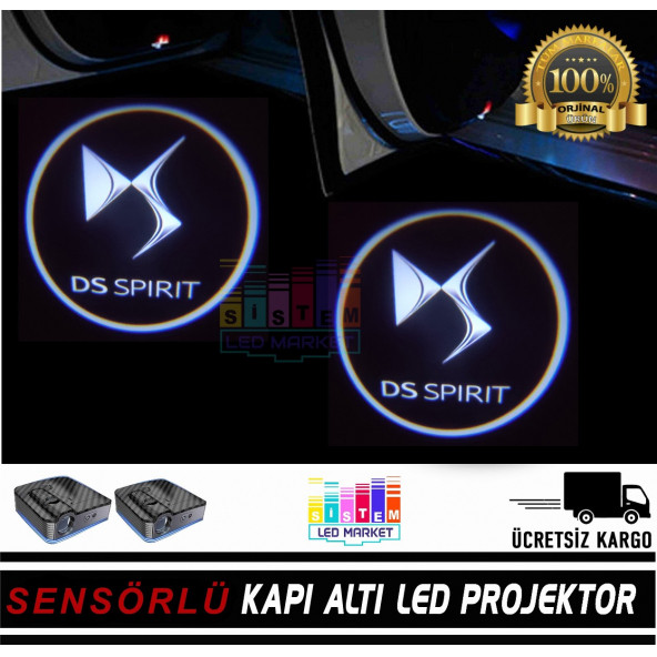 Citröen DS Auto Araçlar İçin Pilli Yapıştırmalı Kapı Altı Led Logo