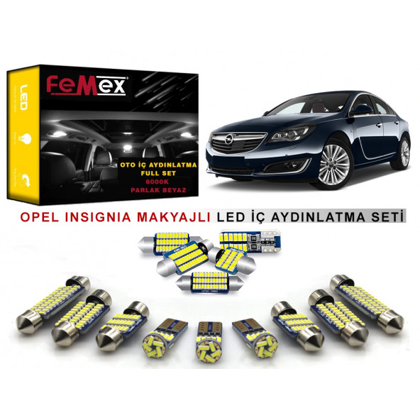 Opel Makyajlı insignia  LED İç Aydınlatma Ampul Seti FEMEX Parlak Beyaz