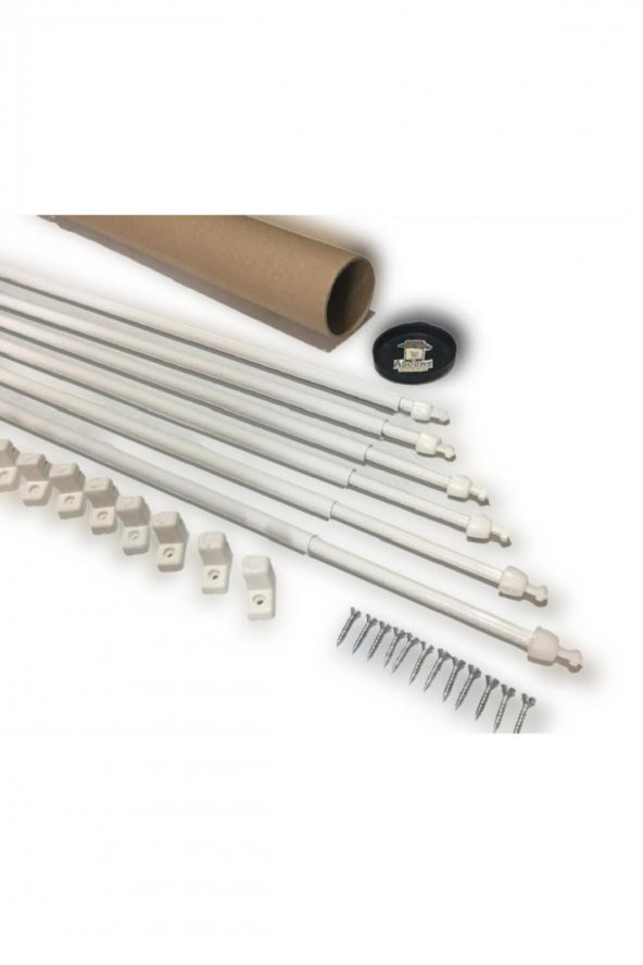 Briz Çubuğu 80 - 100 Cm 6 Lı Paket Ayarlanabilir Alüminyum Kapı Pencere Perde Çubuğu