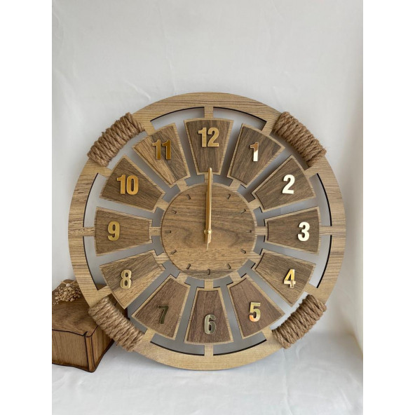 LAvinta54 Kişiye Özel Ahşap Duvar Saati 40 cm - 2