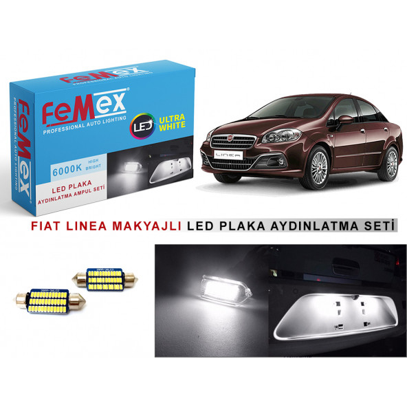 Fiat Linea Makyajlı Kasa Plaka Aydınlatma Seti LED Ampul Femex Premium - 2