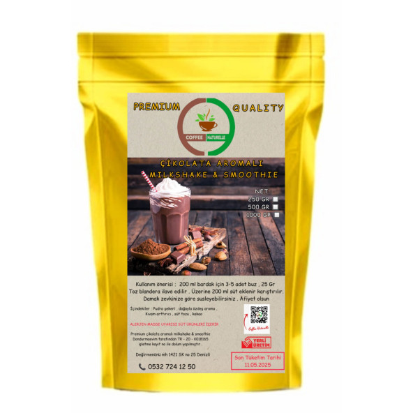 Çikolata Aromalı Milkshake & smoothie & Frappe 1 kg