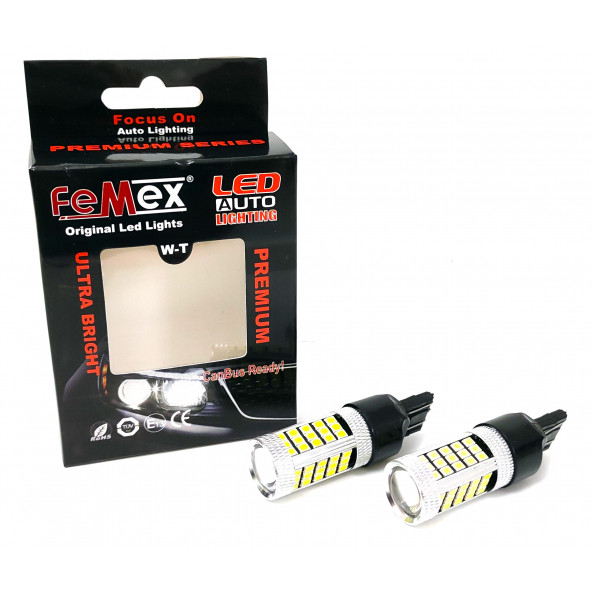 Renault Symbol Led Gündüz Aydınlatma Ampulu FEMEX Pemium T20 Beyaz ürün görseli