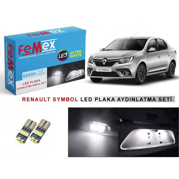 Renault Symbol LED Plaka Aydınlatma Ampulu 6000K Beyaz FEMEX T10 - 3