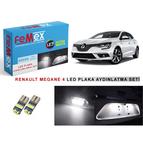 Renault Megane 4 LED Plaka Aydınlatma Ampulu FEMEX T10 - 3