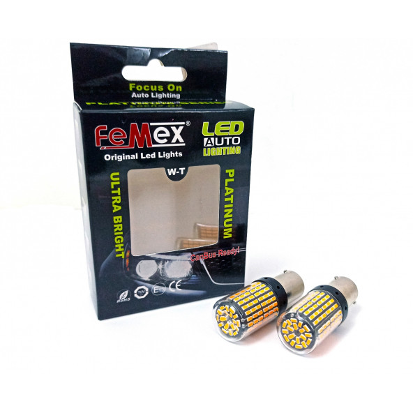 FEMEX Platinum PY21W-1156 BAU15S 150 Tek Duy SİNYAL Led Ampul - 2