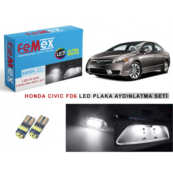 Honda Civic FB7 FD6 LED Plaka Aydınlatması T10 Femex - Resim 2