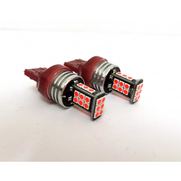 FEMEX T20 7440/7443 Tek Duy/Çit Duy 3030 Chip 24smd Kırmızı Led Ampul - 2