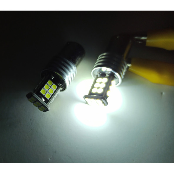 FEMEX P21W Non-Direction 1156 Tek Duy 3030 Chip 24smd Beyaz Led Ampul - 4