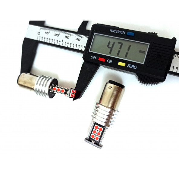 FEMEX P21W Non-Direction 1157 ÇİFT Duy 3030 Chip 24smd Kırmızı Stop Ampul - 3