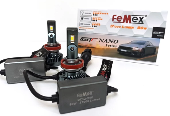FEMEX GT NANO  H8/11 Simsek Etkili Zenon CSP FORCE Chipset Led Xenon Led Headlight ürün görseli