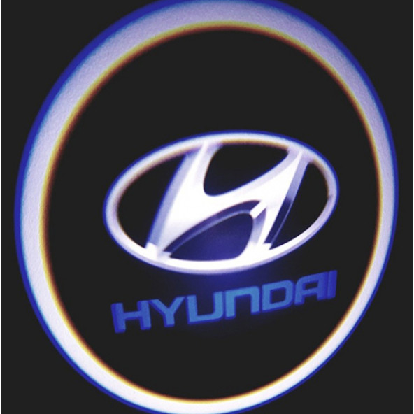 Hyundai Araçlar İçin Pilli Yapıştırmalı Kapı Altı Led Logo