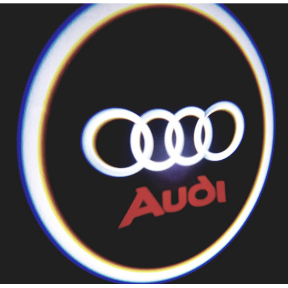 Audi Araçlar İçin Pilli Yapıştırmalı Kapı Altı Led Logo