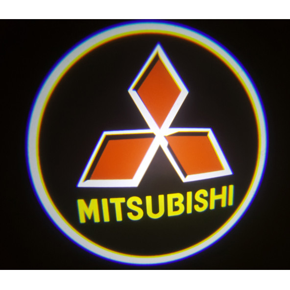 MITSUBISHI Araçlar İçin Pilli Yapıştırmalı Kapı Altı Led Logo