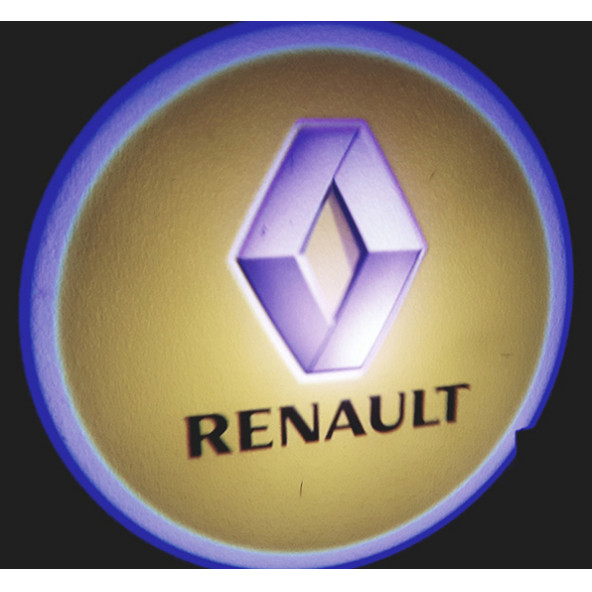 Renault Araçlar İçin Pilli Yapıştırmalı Kapı Altı Led Logo