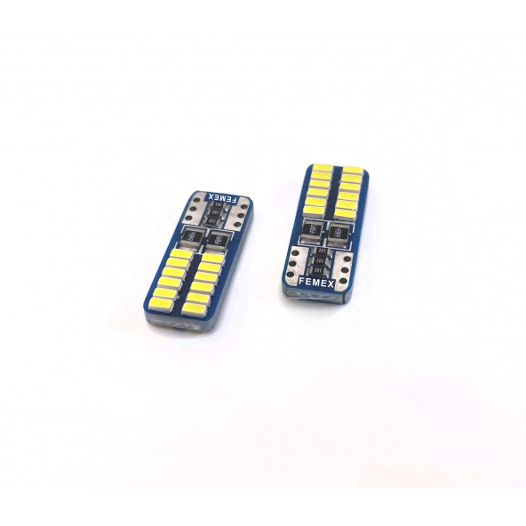 FEMEX T10-24Ledli Mini Yassı Led Ampul Beyaz Aktif Canbus Ultra Parlak - 3