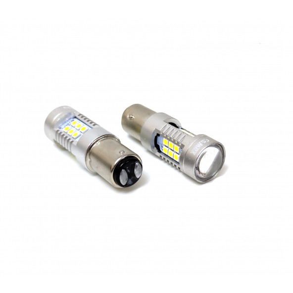 FEMEX Platinum P21W-1157-15W- Çift Duy Şaşı Led Ampul Beyaz Mercekli