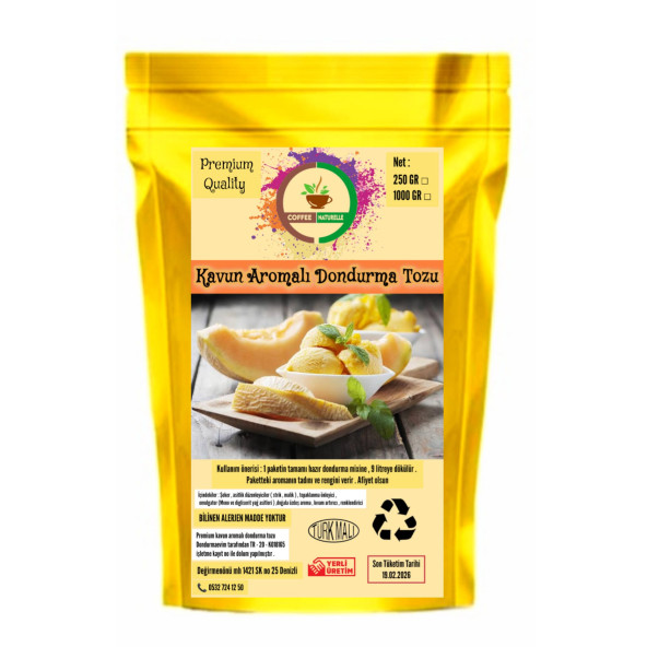 Kavun Aromali Dondurma Karışımı