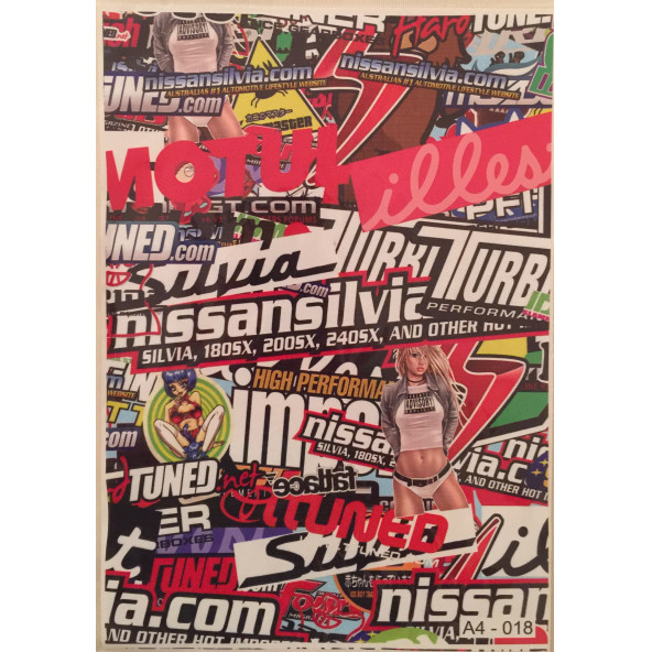 Motorsiklet Kaliteli A4 Sticker