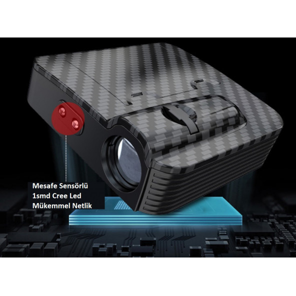 Mini Araçlar İçin Pilli Yapıştırmalı Kapı Altı Led Logo - 3