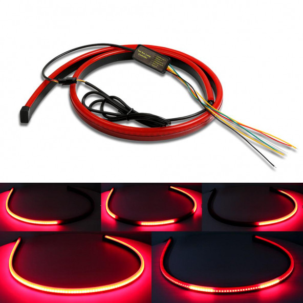 Audi A8 3.STOP BAGAJ ÜSTÜ ARKA CAM LED 90cm HAREKETLİ 6 KABLOLU 4 MOD - 3