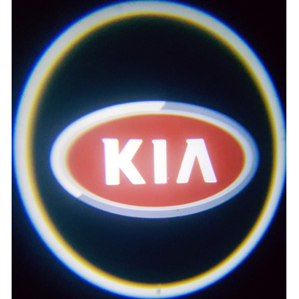 Kia Araçlar İçin Pilli Yapıştırmalı Kapı Altı Led Logo
