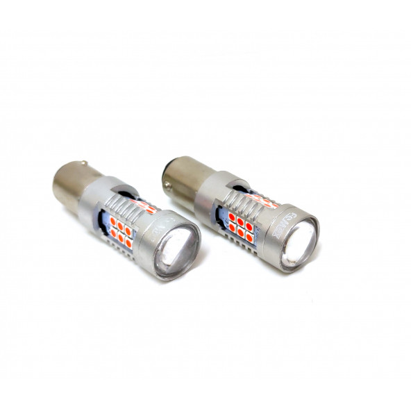 FEMEX Platinum P21W-1156-15W- Tek Duy Led Ampul Kırmızı Mercekli - 2