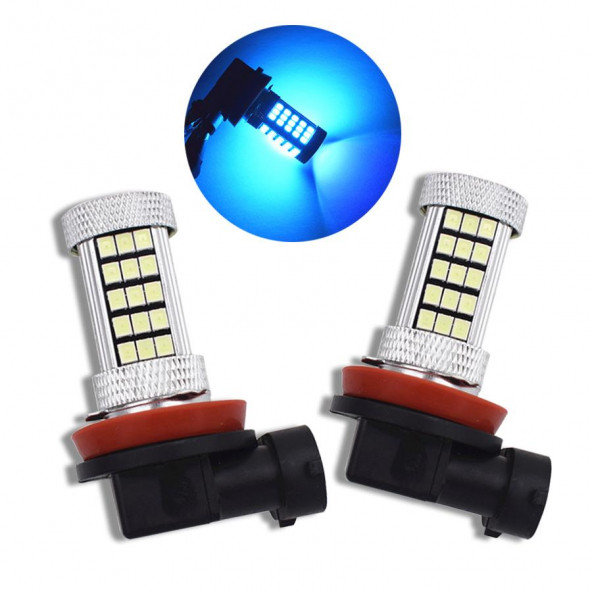 FEMEX H8/11- 9W- SİS FARLARI İÇİN Led Ampul 2835Chip Turkuaz Renk Mercekli 66Ledli