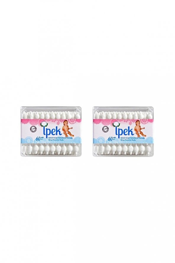 İpek Bebek Kulak Temizleme Çubuğu 60'lı X 2adet