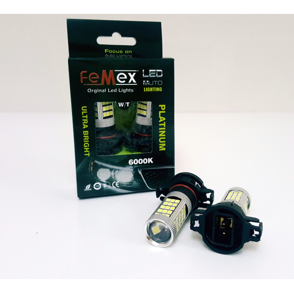 FEMEX PSX24W - H16  Sis/Sinyal Led Ampul Turuncu 1200LM Sis/Sinyal Farları İçin - 2