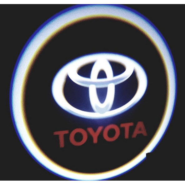 Toyota Araçlar İçin Pilli Yapıştırmalı Kapı Altı Led Logo - 3