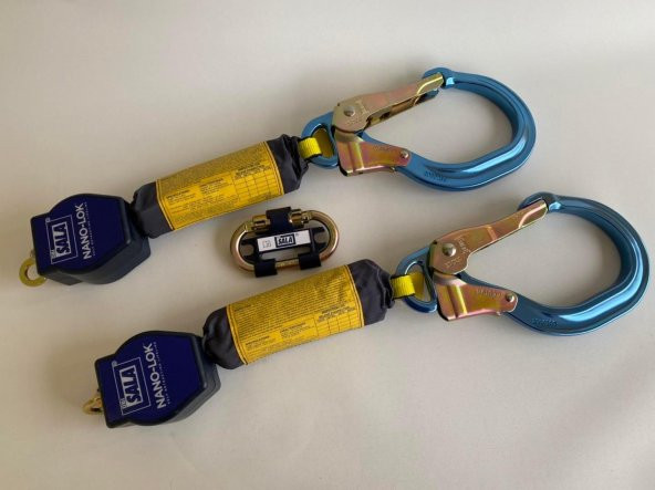 DBI SALA Nano-Lok Çift Kollu Geri Sarımlı Düşüş Durdurucu 1,8 M 3101473 -  İş Güvenliği Yüksekten Düşüş Önleyici - 2