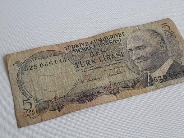 5 Türk Lirası - 6. Emisyon Kağıt Para - 3