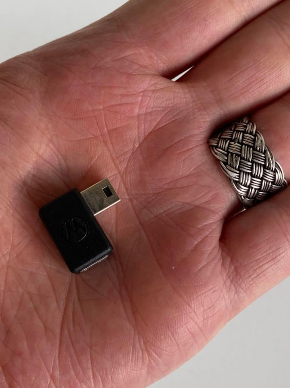 Motorola SKN6182A Data Port Aparatı - Dik Açılı Mini USB Adaptör - 5